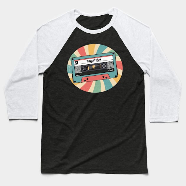 retro boysetsfire Baseball T-Shirt by Saha Paloma Ilustra